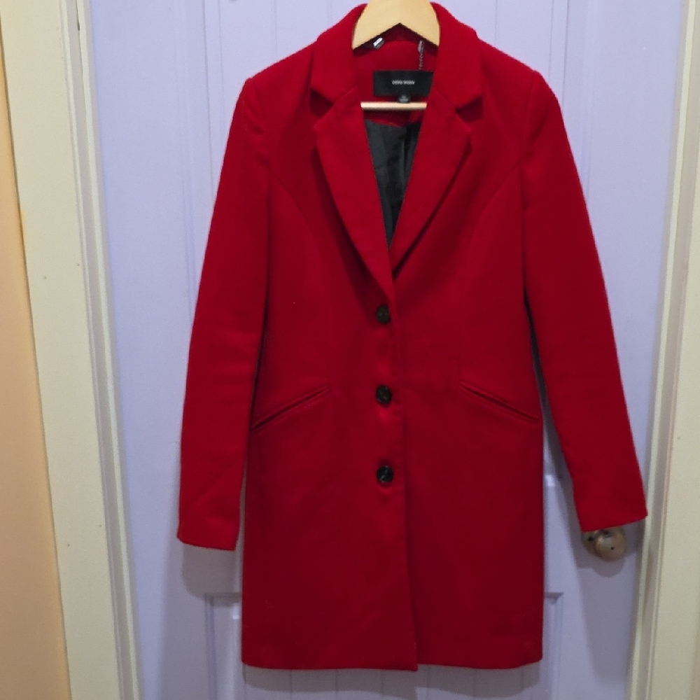 Vero Moda Women's Vibrant Red Blazer